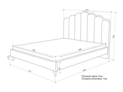 Кровать Sontelle Style Lixano Luxa Milk 90х200