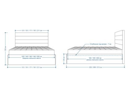 Кровать Lonax Кармела велюр Dolly-3 200х190
