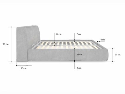 Кровать Сонум Altea Кашемир Горчичный 180х200