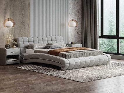 Кровать Сонум Milano Кашемир Латте (с подъемным механизмом) 160х200