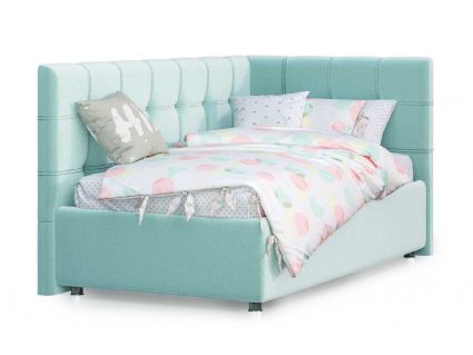 Кровать Nuvola Sabina угловая Velutto 14 120х190