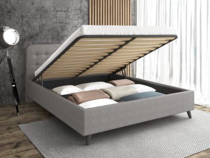 Кровать Sontelle Style Kipso Malta grey с подъемным механизмом 140х200