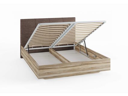 Кровать Сонум Victoria Ясень Ориноко + Кашемир Бежевый (с подъемным механизмом) 160х190