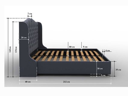 Кровать Sleeptek Premier 5 Велюр 46 (с подъемным механизмом) 258